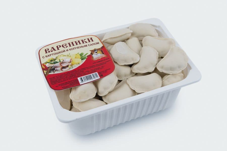 Вареники с картошкой и копчёным салом